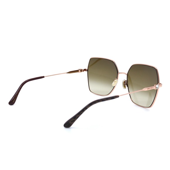 JIMMY CHOO REVES/S DDB GOLD COPPER BROWN GRADIENT WOMEN'S SUNGLASSES - Picture 5 of 10